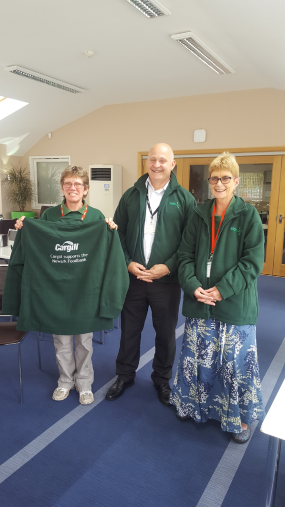 New uniforms for the Newark Foodbank Newark Foodbank
